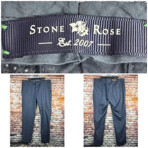 Stone Rose Stretch Casual Pants Floral Lining Made in Italy Size 38"x34"